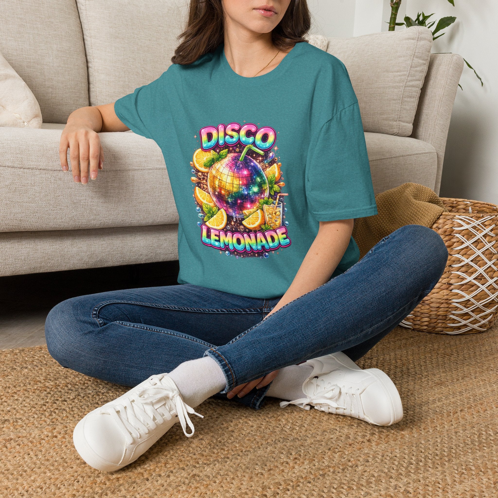 Disco Lemonade – Retro Groovy Lemon Disco Ball T-Shirt