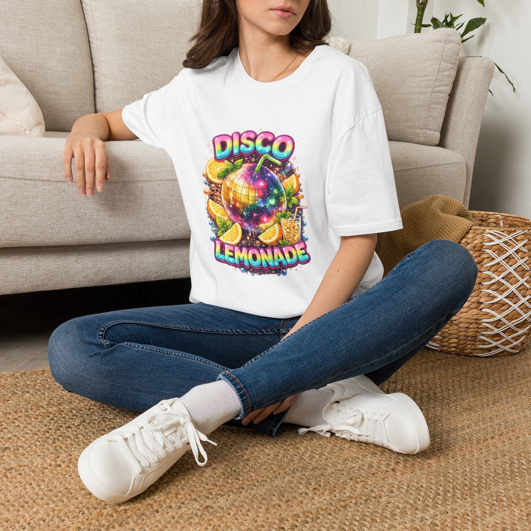 Disco Lemonade – Retro Groovy Lemon Disco Ball T-Shirt